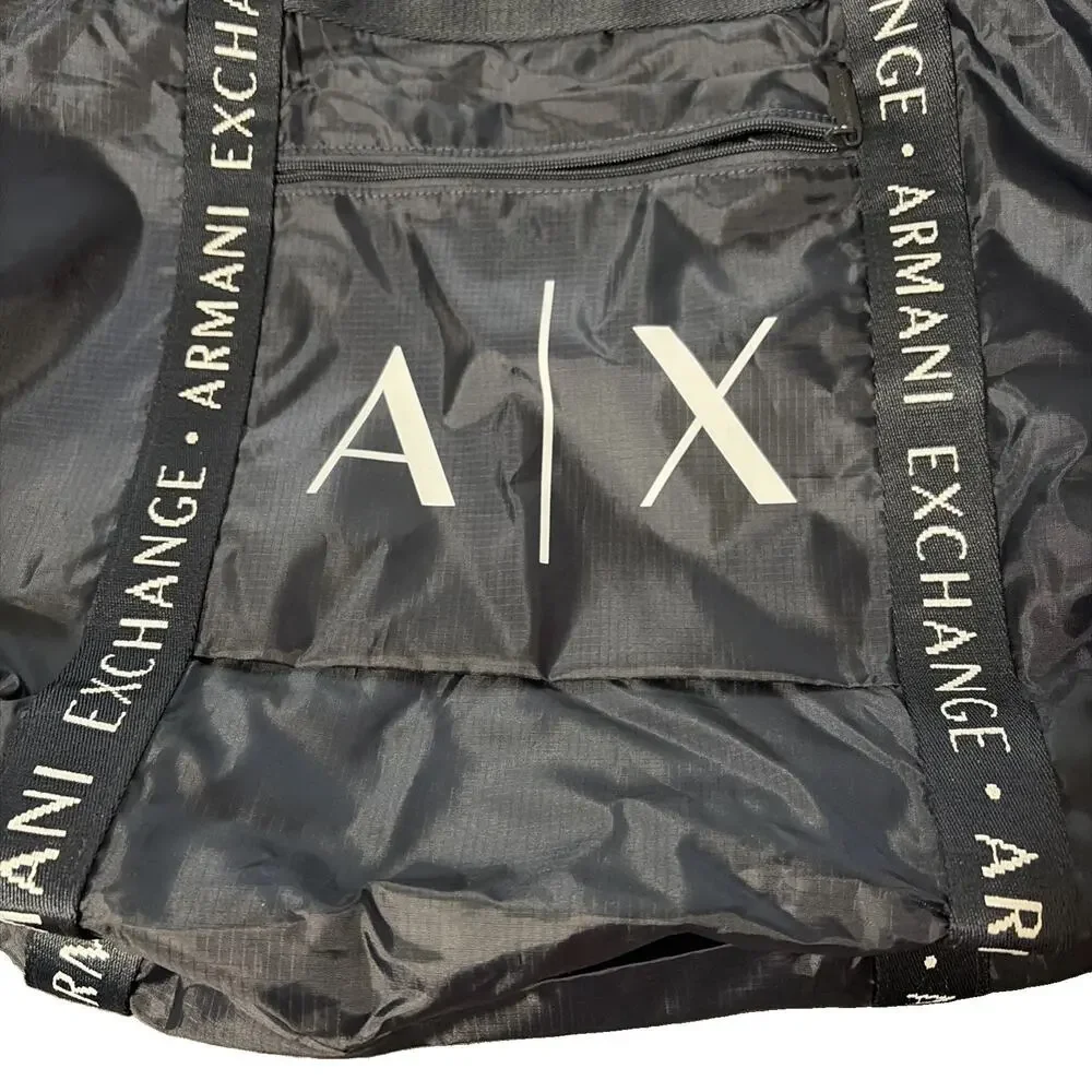 Navy Nylon Material Foldable Armani Exchange Bag NWT